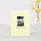 Happy Wedding Kaart (Gele Bloem)
