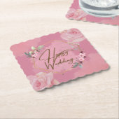 Happy Wedding Onderzetter Set (Gebogen)