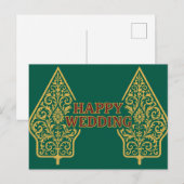 Happy Wedding Postcards  Briefkaart (Voorkant / Achterkant)