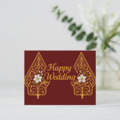Happy Wedding Postcards  Briefkaart (Staand voorkant)