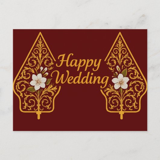 Happy Wedding Postcards  Briefkaart (Voorkant)