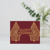Happy Wedding Postcards  Briefkaart (Staand voorkant)