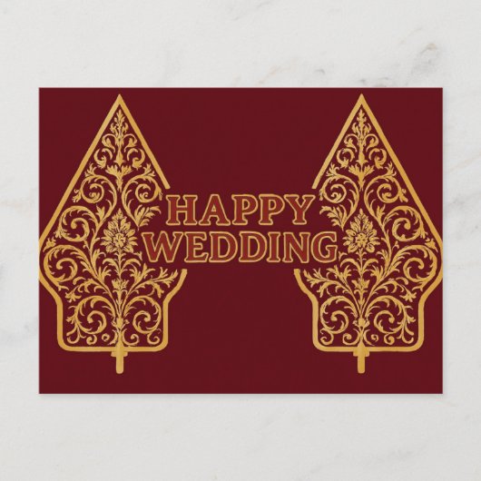 Happy Wedding Postcards  Briefkaart (Voorkant)
