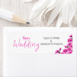Happy Wedding Romantic Floral Wedding Etiket