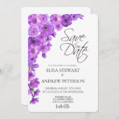 Happy Wedding Romantic Floral Wedding Kaart (Voorkant / Achterkant)