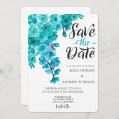 Happy Wedding Romantic Floral Wedding Kaart (Voorkant / Achterkant)