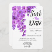 Happy Wedding Romantic Floral Wedding Kaart (Voorkant / Achterkant)