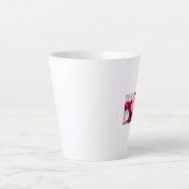 Happy Wedding – Romantic Rose Petals Celebration Latte Mok (Voorkant)