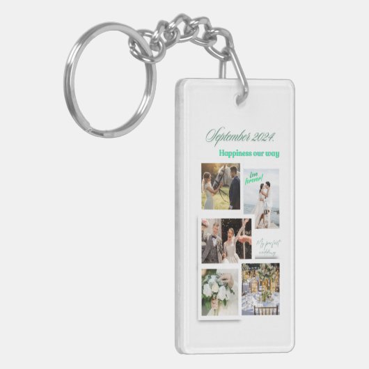 Happy Wedding Vision Board Acryl Sleutelhanger (Voorkant Links)