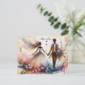 Happy Wedding Wenskaarten Briefkaart (Staand voorkant)