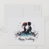 Happy Wedding Wenskaarten Briefkaart (Voorkant / Achterkant)