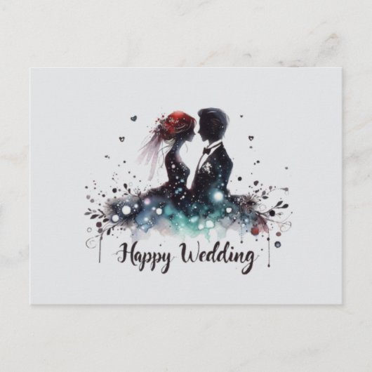Happy Wedding Wenskaarten Briefkaart (Voorkant)