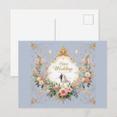 Happy Wedding Wenskaarten Briefkaart (Voorkant / Achterkant)