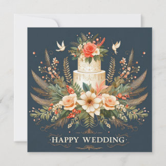 Happy Wedding Wenskaarten Feestdagenkaart