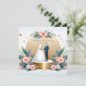Happy Wedding Wenskaarten Feestdagenkaart (Staand voorkant)