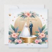 Happy Wedding Wenskaarten Feestdagenkaart (Voorkant)