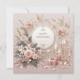 Happy Wedding Wenskaarten Feestdagenkaart