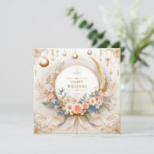 Happy Wedding Wenskaarten Feestdagenkaart (Staand voorkant)
