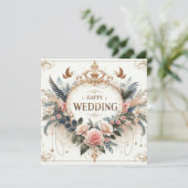 Happy Wedding Wenskaarten Feestdagenkaart (Staand voorkant)