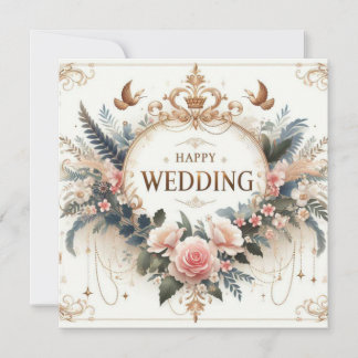 Happy Wedding Wenskaarten Feestdagenkaart