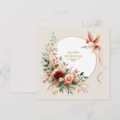 Happy Wedding Wenskaarten Feestdagenkaart (Voorkant / Achterkant)