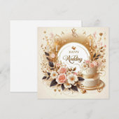 Happy Wedding Wenskaarten Feestdagenkaart (Voorkant / Achterkant)