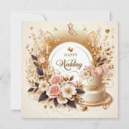Happy Wedding Wenskaarten Feestdagenkaart