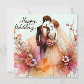 Happy Wedding Wenskaarten Kaart (Voorkant)