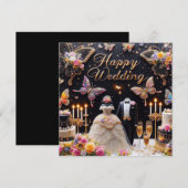 Happy Wedding Wenskaarten Kaart (Voorkant / Achterkant)