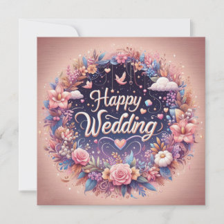 Happy Wedding Wenskaarten Kaart