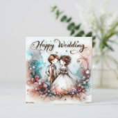 Happy Wedding Wenskaarten Kaart (Staand voorkant)