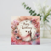 Happy Wedding Wenskaarten Kaart (Staand voorkant)