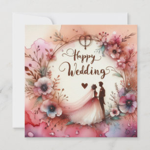 Happy Wedding Wenskaarten Kaart