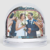 Happy Wedding With Wedding Photo Classic Sneeuwbol (Voorkant)