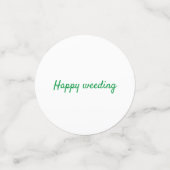 Happy Weeding Trouwwoordspeling Confetti (Kleine voorkant)