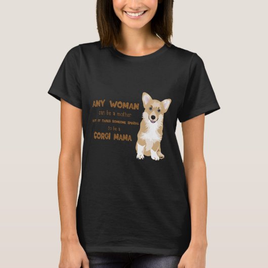 Happy Welsh Corgi Pembroke - CORGI MAMA T-shirt (Voorkant)
