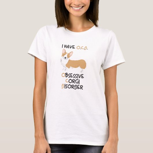 Happy Welsh Pembroke - Obsessieve Corgi Disorder T-shirt (Voorkant)