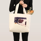 happy Welshie feestdagen Grote Tote Bag (Voorkant (product))