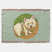 Happy Westie on Nature Trail Deken (Voorkant)