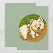 Happy Westie on Nature Trail Kaart (Voorkant / Achterkant)
