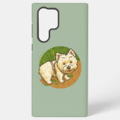 Happy Westie on Nature Trail Samsung Galaxy Hoesje (Achterkant)