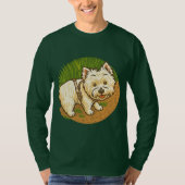 Happy Westie on Nature Trail T-shirt (Voorkant)
