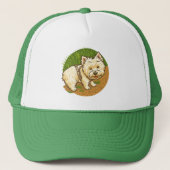 Happy Westie on Nature Trail Trucker Pet (Voorkant)