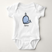 Happy Whale - Aangepaste Baby Bodysuit (Voorkant)
