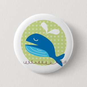 Happy Whale-Button Ronde Button 5,7 Cm