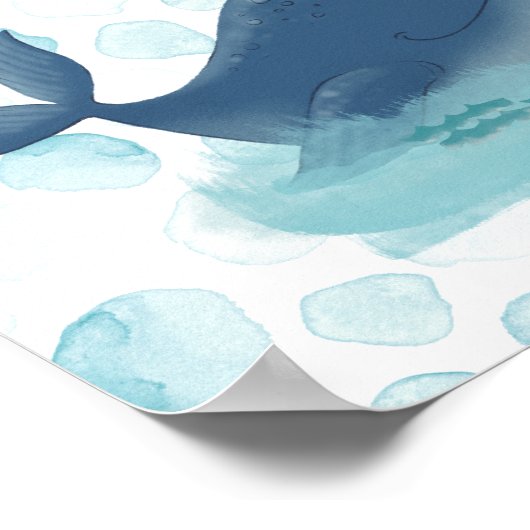 Happy Whale Late Night Diaper Baby shower Game Poster (Hoek)