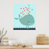 Happy Whale Poster (Keuken)