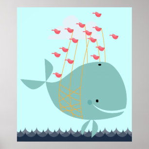 Happy Whale Poster