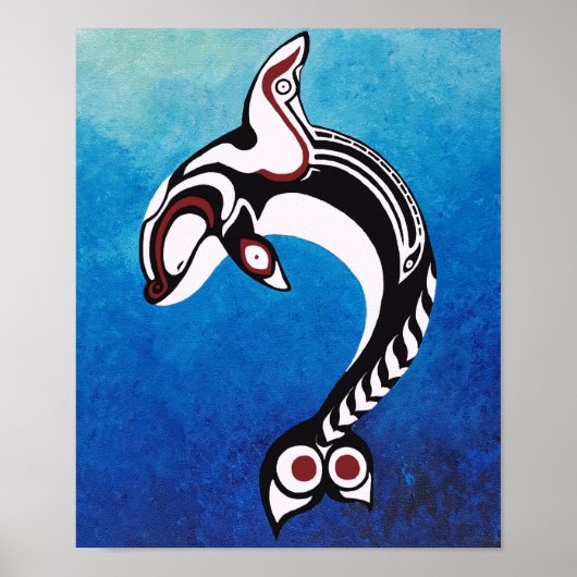 Happy Whale Poster (Voorkant)