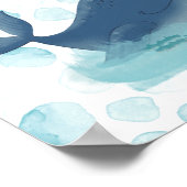 Happy Whale Sock Hunt Baby shower Game Poster (Hoek)